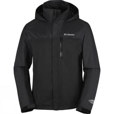 Chaquetas Columbia Pouration Dual Hombre Negras - Chile SEI279016